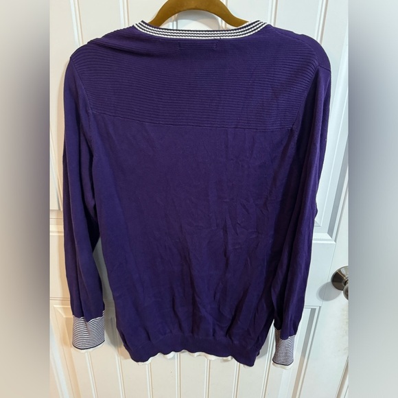 Cutter and Buck Purple V Neck Sweater - Picture 7 of 7